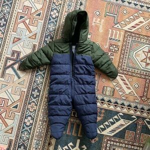 ❤️ SOLD ❤️ Old Navy Blue and Green Baby Snowsuit